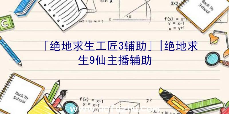 「绝地求生工匠3辅助」|绝地求生9仙主播辅助